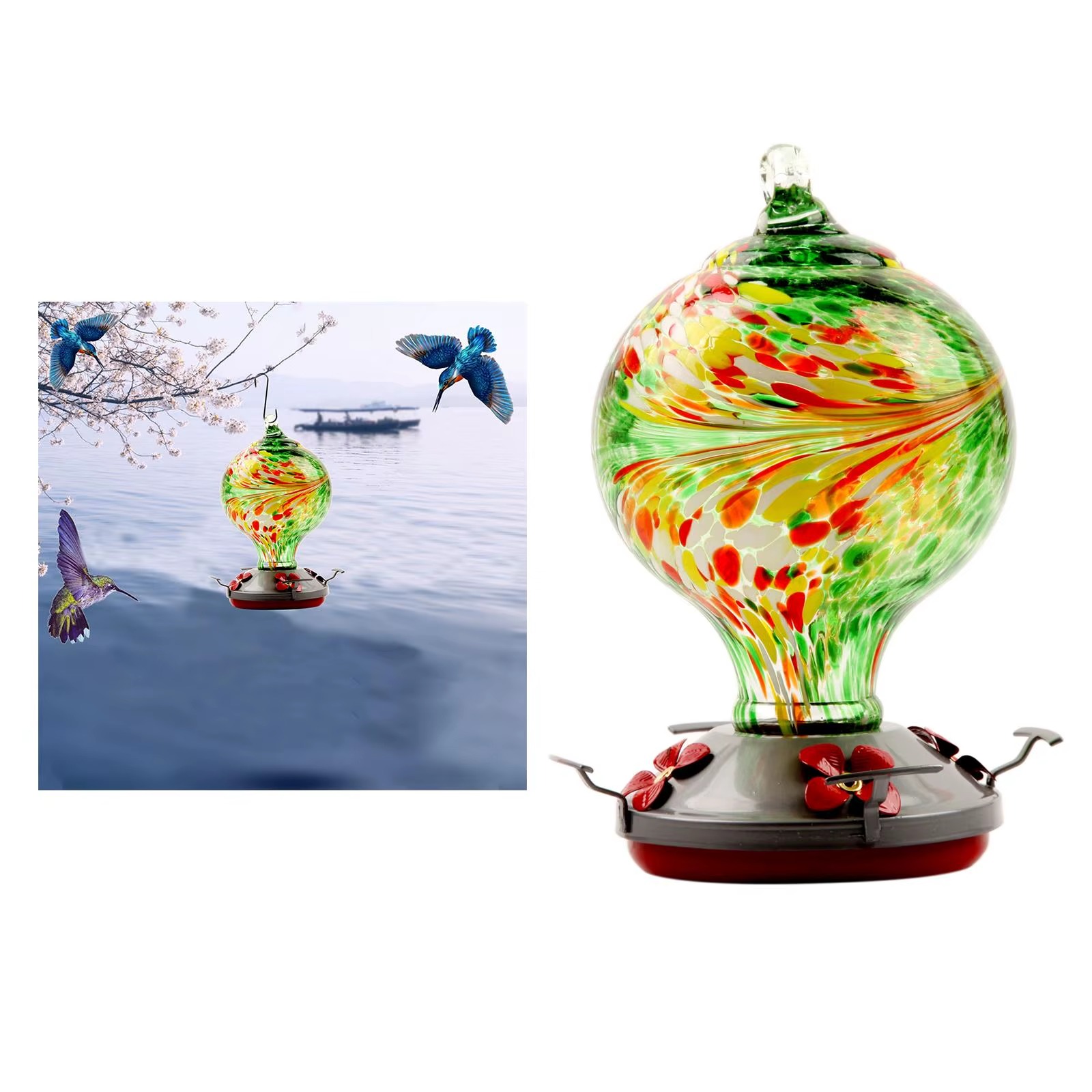 Bebedero Comedero Para Colibríes Para Exterior - Imagen 3