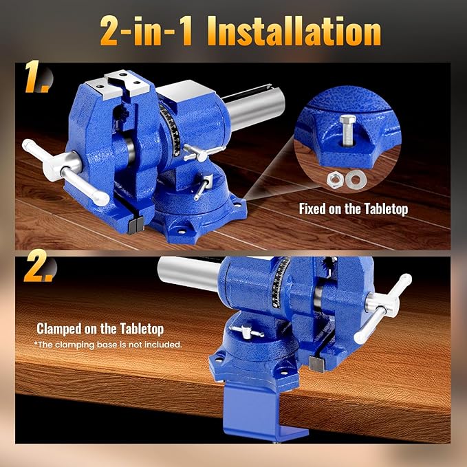 Tornillo De Banco Mecánico 4 ''giratorio 360° Agarre Redondo Agregar a favoritos $ 134.990 - Imagen 5