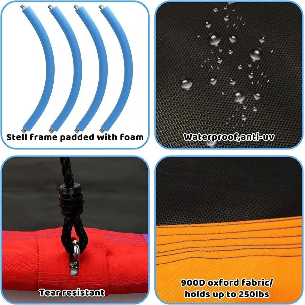 Columpio Mecedor Multicolor Circular Vestibulador Tea 100cm - Imagen 6