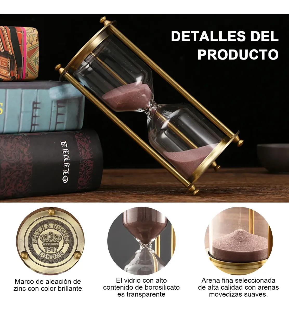 Reloj De Arena De Vidrio , 60 Minutos Londón - Imagen 3